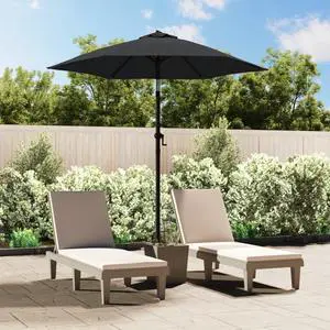 vidaXL Garden Parasol with Steel Pole 250x250 cm Anthracite