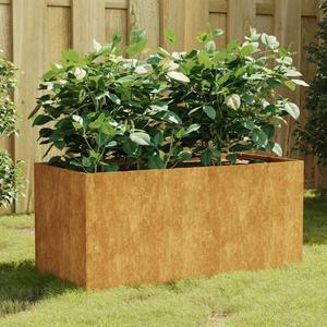 vidaXL Planter Stand Outdoor Raised Garden Bed for Vegetables Corten Steel