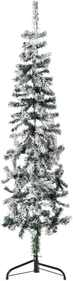 vidaXL Swirl Pre-lit Christmas Tree with Pot Xmas Tree Decoration Green PVC