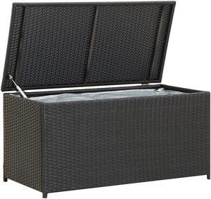 vidaXL Outdoor Storage Deck Box Chest for Patio Cushions Garden Tools Black