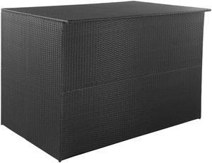 vidaXL Outdoor Storage Deck Box Chest for Patio Cushions Garden Tools Black