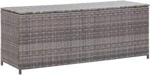 vidaXL Patio Storage Chest Deck Box with Lid Patio Cabinet Storage Chest Gray