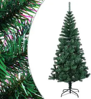 vidaXL Christmas Tree Decor Slim Artificial Half Xmas Tree with Flocked Snow