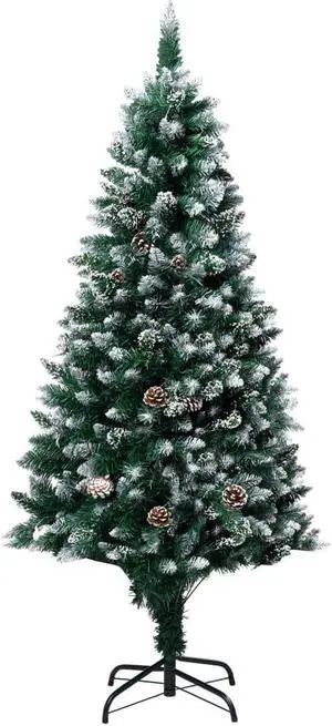 vidaXL Christmas Tree Artificial Xmas Tree with Pine Cones and White Snow