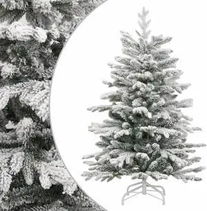 vidaXL Christmas Tree with Flocked Snow Outdoor Artificial Hinged Christmas Tree