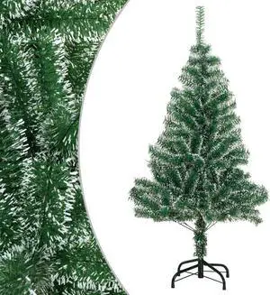 vidaXL Christmas Tree Outdoor Artificial Christmas Tree with Flocked Snow Green