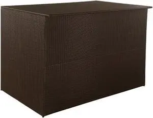 vidaXL Outdoor Storage Box Deck Box with Lid Patio Cabinet Storage Chest Brown