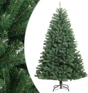 vidaXL Christmas Tree Outdoor Artificial Hinged Xmas Tree with Stand Green