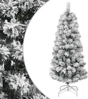 vidaXL Christmas Tree with Flocked Snow Outdoor Artificial Hinged Christmas Tree