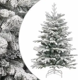 vidaXL Christmas Tree with Flocked Snow Outdoor Artificial Hinged Christmas Tree