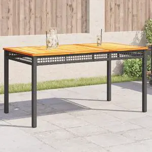 vidaXL Reclining Patio Bench with Cushions Outdoor Furniture Gray Poly Rattan