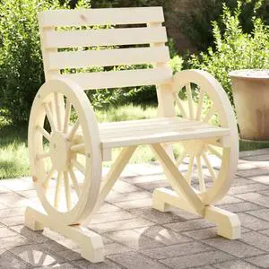 vidaXL Patio Chairs Outdoor Garden Seating Furniture 2 Pcs Solid Wood Fir