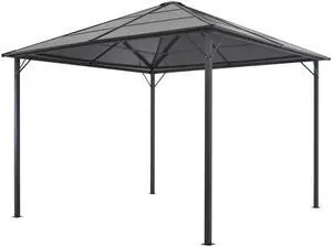 vidaXL Gazebo with Roof Canopy Tent Pavilion Outdoor Garden Aluminum Anthracite