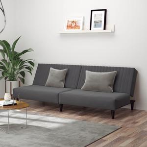 vidaXL 2-Seater Sofa Bed Accent Upholstered Loveseat Couch Dark Gray Velvet