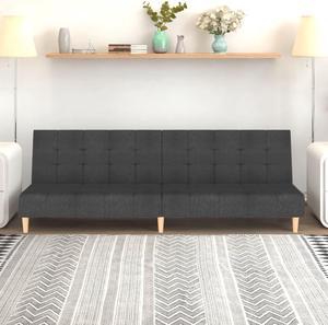 vidaXL 2-Seater Sofa Bed Accent Upholstered Loveseat Couch Dark Gray Fabric