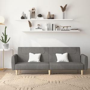 vidaXL 2-Seater Sofa Bed Accent Upholstered Loveseat Couch Dark Gray Fabric