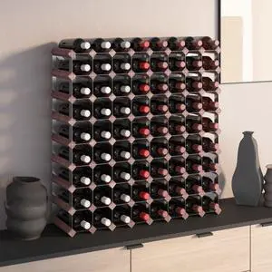vidaXL Wine Rack for 72 Bottles Wine Bottle Holder Rack Brown Solid Wood Pine