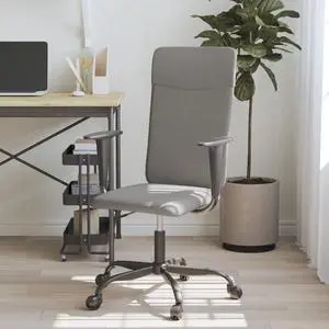 vidaXL Office Chair Height Adjustable Computer Desk Chair Dark Gray Fabric