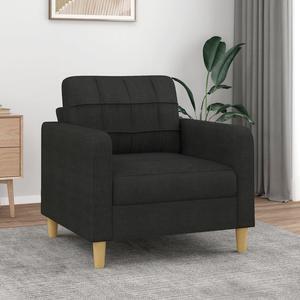 vidaXL Sofa Upholstered Accent Single Sofa Chair with Pillow Black Fabric