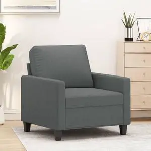 vidaXL Sofa Chair Upholstered Accent Armchair Sofa Comfort Dark Gray Fabric