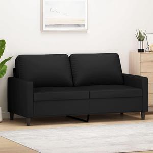 vidaXL Sofa Accent Loveseat Couch 2 Seater Sofa Living Room Seating Black Velvet