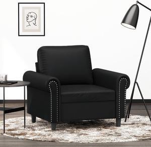 vidaXL Sofa Chair Accent Upholstered Single Sofa Chair Black Faux Leather