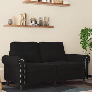 vidaXL Sofa Accent Loveseat Couch 2 Seater Sofa Living Room Seating Black Velvet