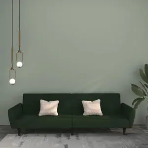 vidaXL 2-Seater Sofa Bed Accent Upholstered Loveseat Couch Dark Green Velvet