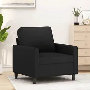 vidaXL Sofa Chair Upholstered Single Sofa Chair for Living Room Black Velvet