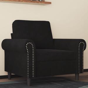 vidaXL Sofa Chair Upholstered Single Sofa Chair for Living Room Black Velvet