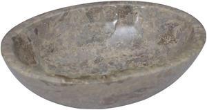 vidaXL Sink Bathroom Wash Basin Vanity Vessel Sink Gray 20.9"x15.7"x5.9" Marble