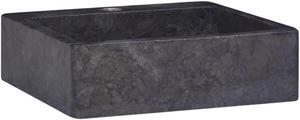 vidaXL Sink Bathroom Wash Basin Vessel Sink Black 15.7"x15.7"x4.7" Marble