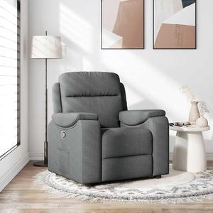 vidaXL Recliner Chair Dark Gray Fabric reclining chair reclining armchair