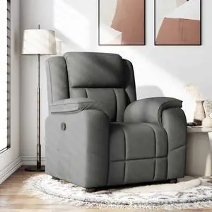 vidaXL Recliner Chair Dark Gray Fabric reclining chair reclining armchair