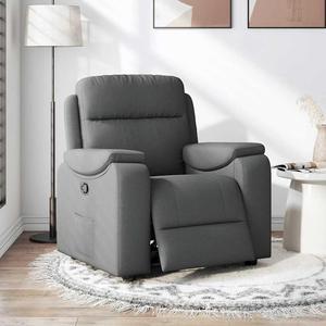vidaXL Recliner Chair Dark Gray Fabric reclining chair reclining armchair