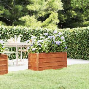 vidaXL Garden Raised Bed Planter Flower Box Outdoor Patio Rusty Corten Steel