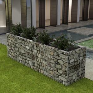 vidaXL Gabion Basket Rectangular, Galvanized Steel Gabion Planter, Gabion Raised Bed for Garden, High Load Capacity, 141.7"x35.4"x39.4"
