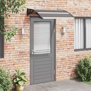 vidaXL Door Canopy, Front Door Canopy for Protection, Porch Canopy for Outdoor, Weather-Resistant Polycarbonate Cover, 47.2"x39.4", Black