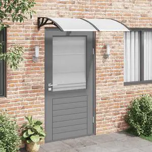 vidaXL Door Canopy, Front Door Canopy for Protection, Porch Canopy for Outdoor, Weather-resistant Polycarbonate Cover, 59.1"x31.5", Black