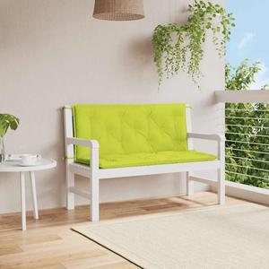 vidaXL Indoor/Outdoor Bench Cushions 2 pcs, Patio Loveseat Cushions, Porch Swing Seat Cushions, Non-slip, Water-Repellent, Breathable, Resilient, Bright Green 47.2"x19.7"x2.8" Oxford Fabric