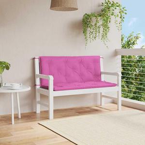 vidaXL Indoor/Outdoor Bench Cushions 2 pcs, Patio Loveseat Cushions, Porch Swing Seat Cushions, Non-slip, Water-Repellent, Breathable, Resilient, Pink 47.2"x19.7"x2.8" Oxford Fabric