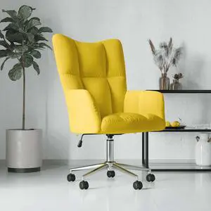 vidaXL Relaxing Chair Accent Seating Living Room Furniture Mustard Yellow Velvet