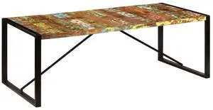 vidaXL Dining Table 86.6"x39.4"x29.5" Solid Reclaimed Wood