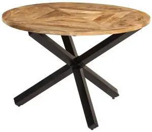 vidaXL Dining Table Kitchen Restaurant Dinner Furniture Solid Wood Rough Mango