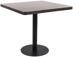 vidaXL Bistro Table Coffee Desk Furniture Living Room Restaurant Dark Brown MDF