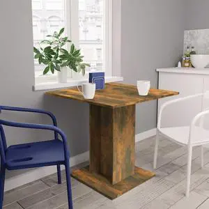 vidaXL Dining Table Kitchen Restaurant Furniture Smoked Oak Engineered Wood