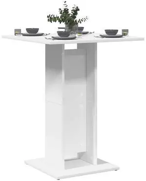 vidaXL Bistro Table White 23.6" Engineered Wood Bar Restaurant Kitchen Desk