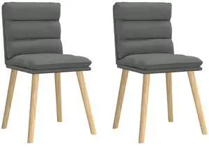 vidaXL Dining Chairs 2 pcs Dark Gray Fabric dinner chair kitchen chair