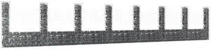 vidaXL U-shape Gabion Basket with 8 Posts Iron 338.6" Garden Wire Wall Fence
