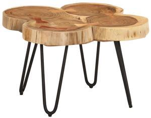 vidaXL Coffee Table Side Table with Metal Legs 4 Trunks Solid Wood Acacia